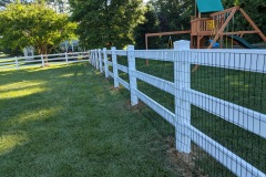 White-3-rail-with-black-wire-                         3 rail vinyl fence3 rail vinyl fence, 2 rail vinyl fence, 4 rail vinyl fence in Felton Delaware, Harringto