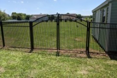 Black aluminum fence