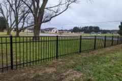 Black aluminum fence