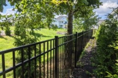 Black aluminum fence