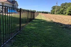 Black aluminum fence