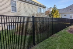 Black aluminum fence