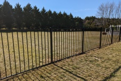 Black aluminum Pool code fence