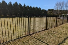 Black aluminum fence