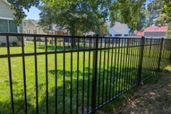 Black aluminum fence