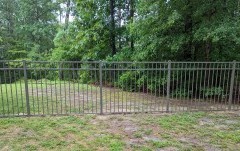Black aluminum fence