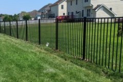 Black aluminum fence