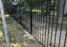 Black aluminum fence