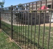 Black aluminum fence