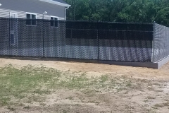 BLACK VINYL COATED  CHAINLIK FENCE