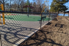 BLACK VINYL COATED  CHAINLIK FENCE