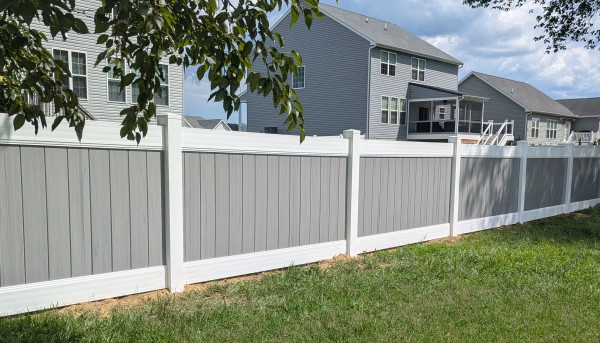 Grey-and-white-vinyl-privacy-fence