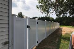 White vinyl Privacy fence